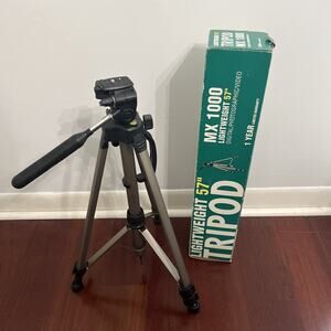 MX 1000 Foldable Lightweight Tripod 57" Expandable Camera / Video Stand & Level